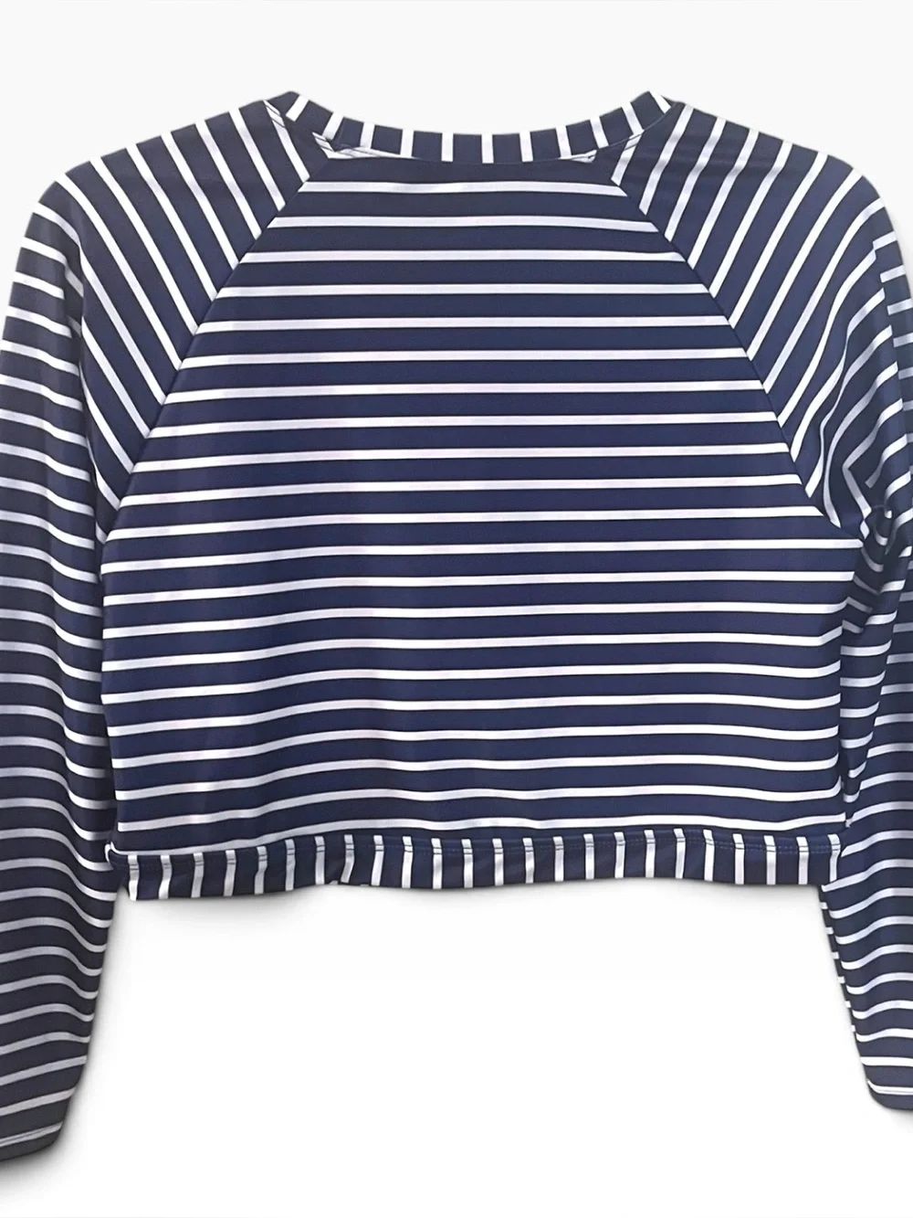 Kids Navy & White Stripe UPF Swim Top, Size 18.5